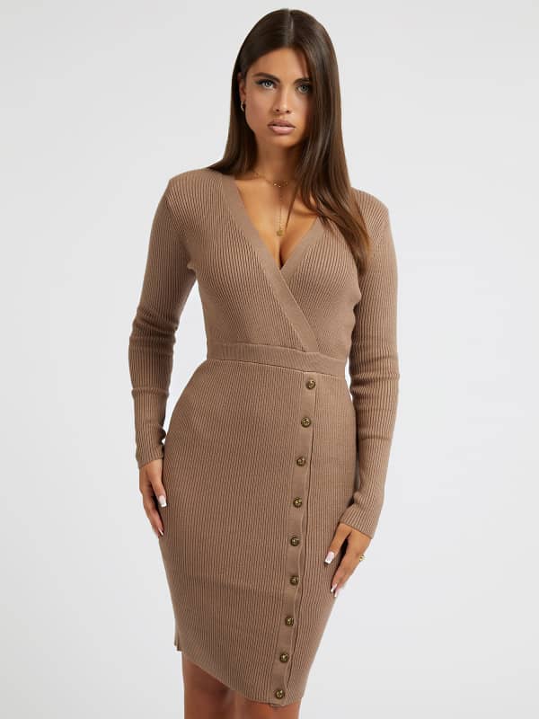 Guess Front Buttons Sweater Dress