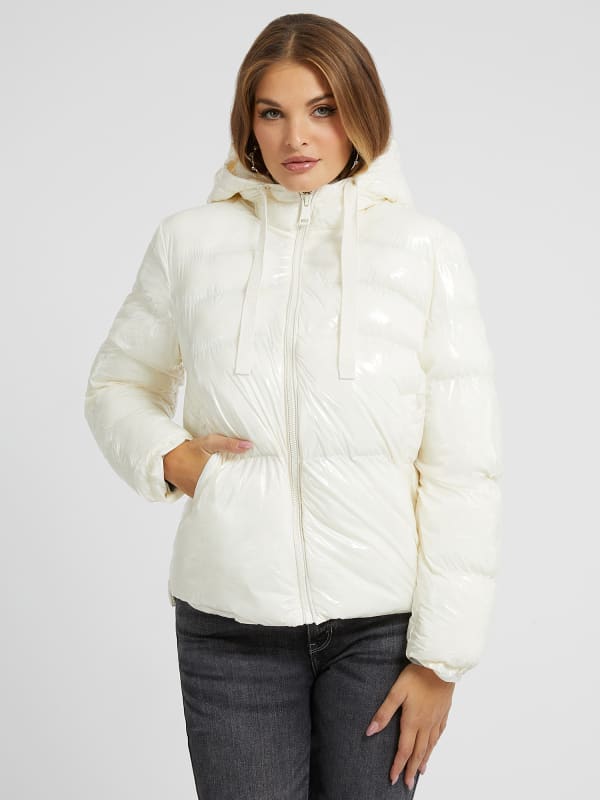 Guess Glossy Nylon Puffer