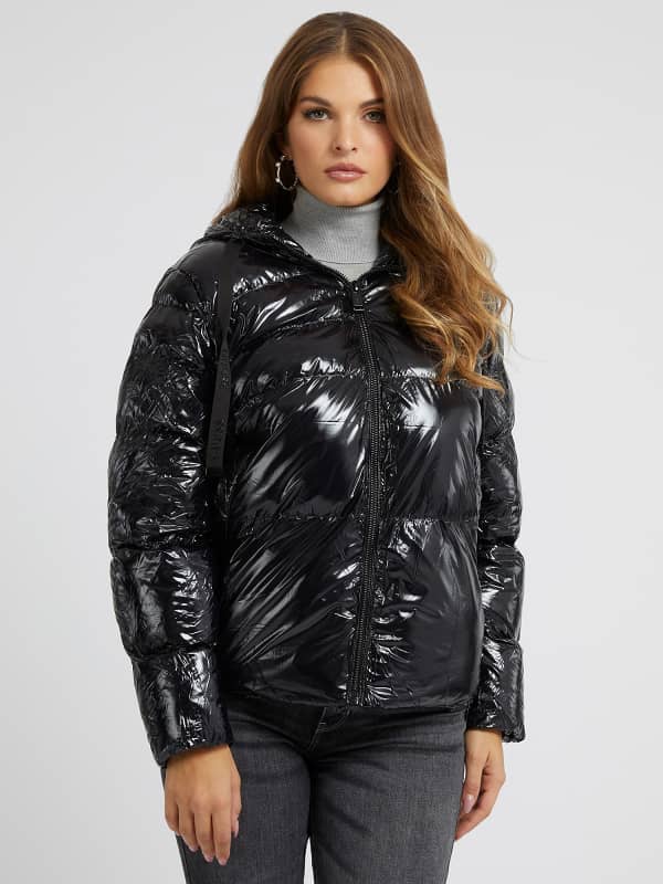 Guess Glossy Nylon Puffer