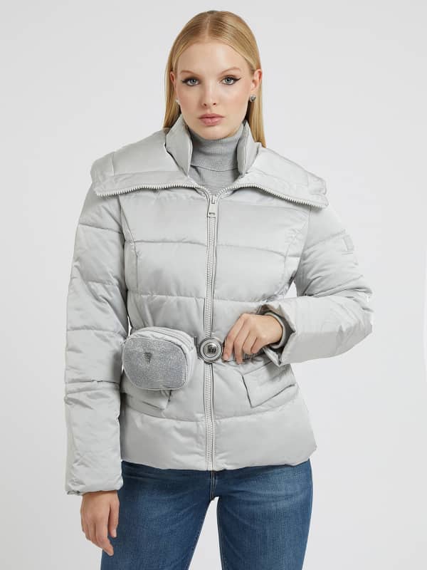 GUESS Steppjacke Mit Gürtel