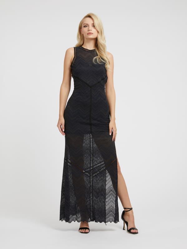 Guess Macramè Long Dress