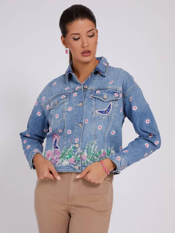Guess Embroidered Denim Jacket