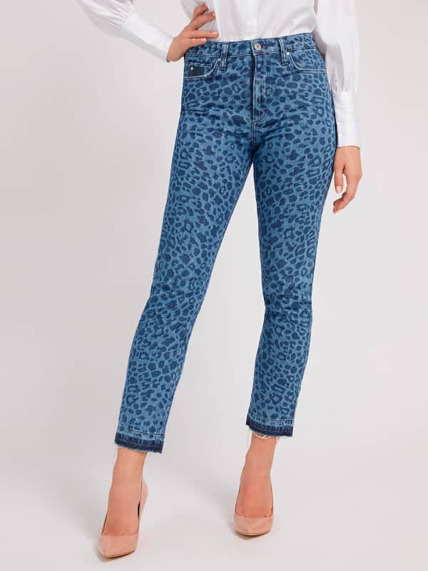 GUESS Pantalón Vaquero Estampado Animalier