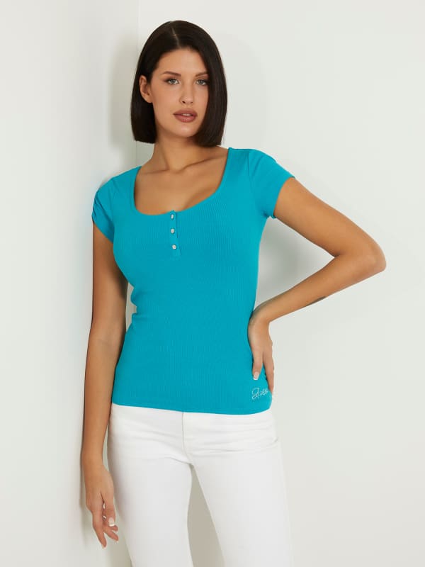 Guess Jewel Buttons Top