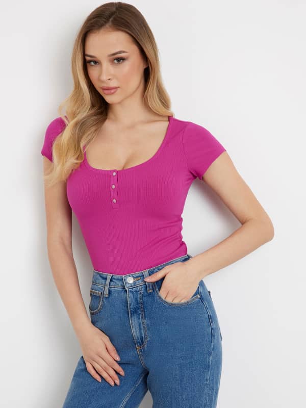 Guess Jewel Buttons Top