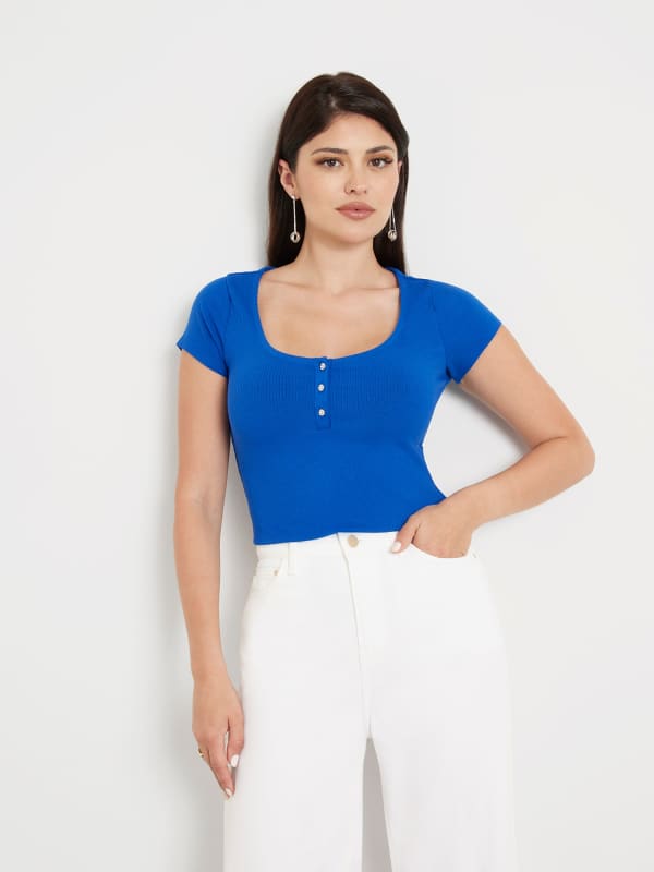 Guess Jewel Buttons Top