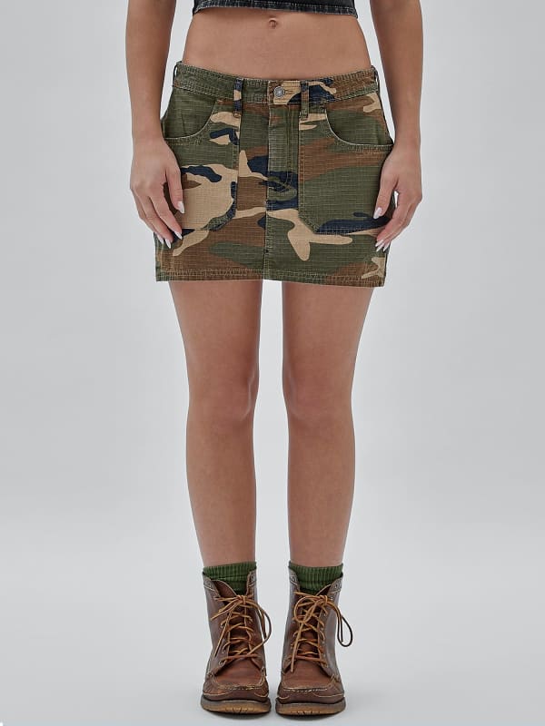 Guess Originals Camouflage Mini Ripstop Skirt