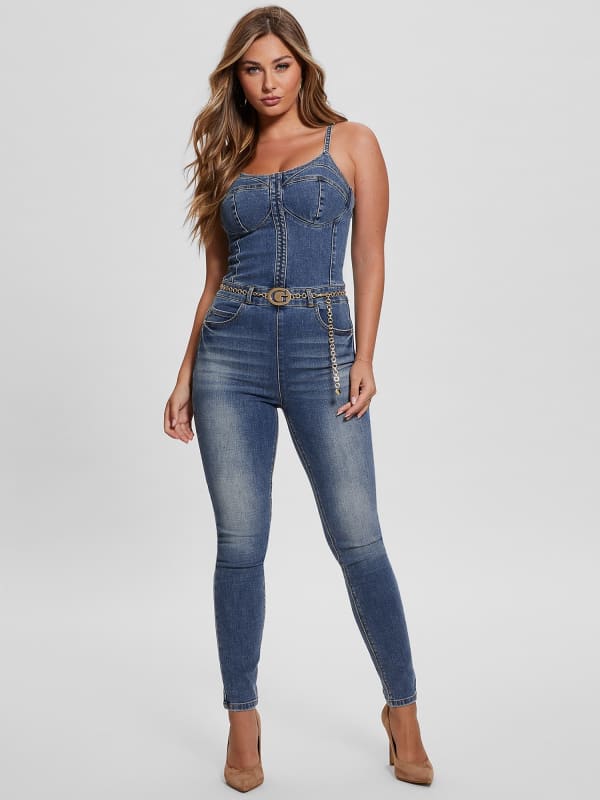 GUESS Skinny Denim Jumpsuit