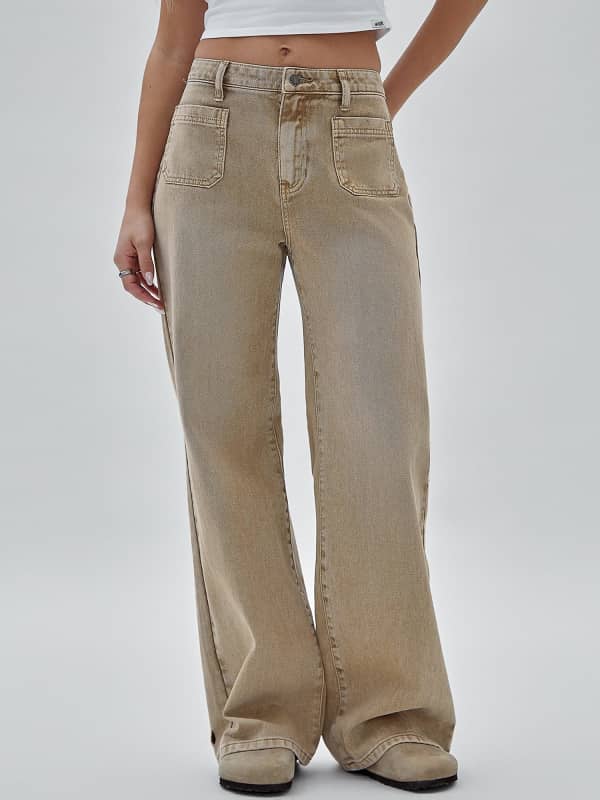 GUESS Pantalón Vaquero Modelo Cargo De Tiro Alto