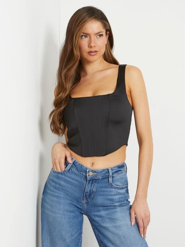 GUESS Top Bustier In Satin