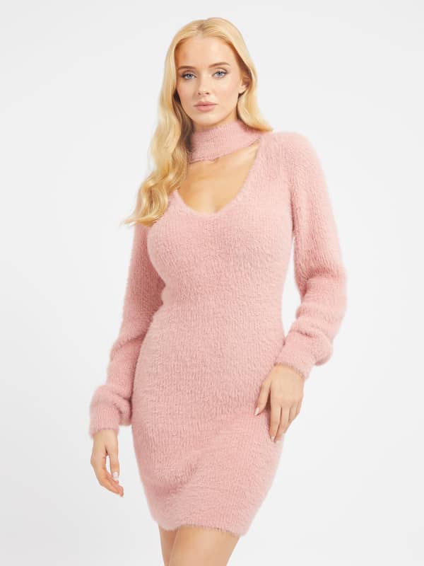 Guess Fuzzy Sweater Mini Dress