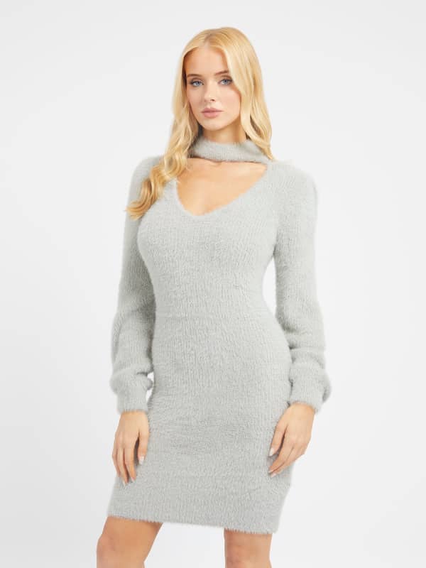 Guess Fuzzy Sweater Mini Dress