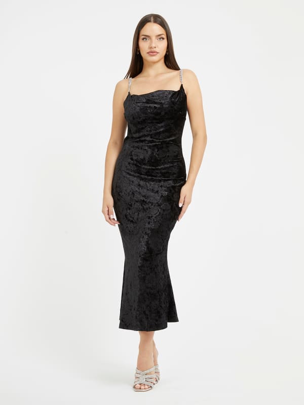 Guess Velvet Midi Slip Dress