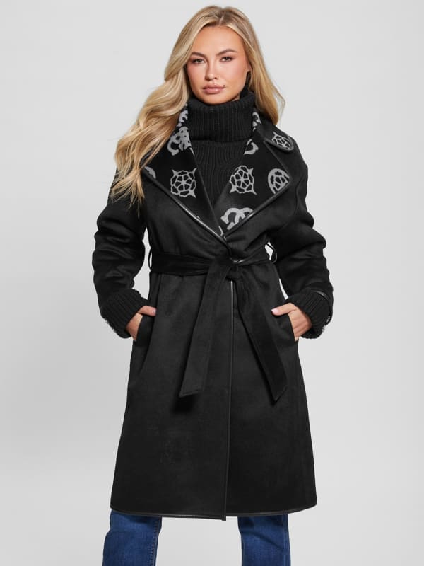 Guess Double Face Wool Blend Coat