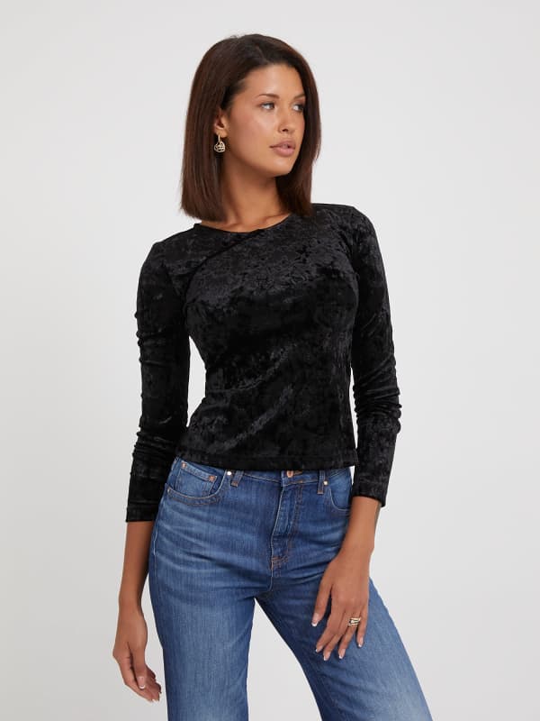 GUESS Top De Terciopelo