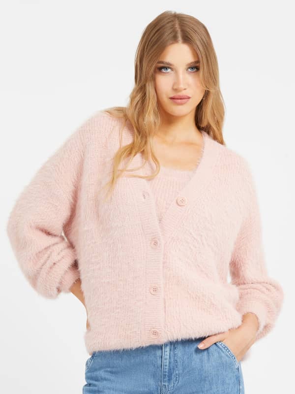 Guess Fuzzy Sweater Cardigan