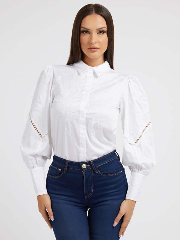 Guess Floral Embroidery Blouse