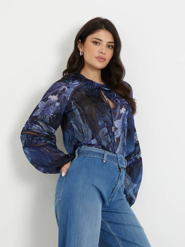 Guess All Over Print Blouse