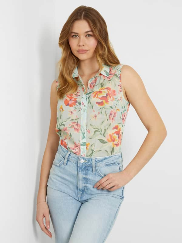 GUESS Bluse Allover-Print