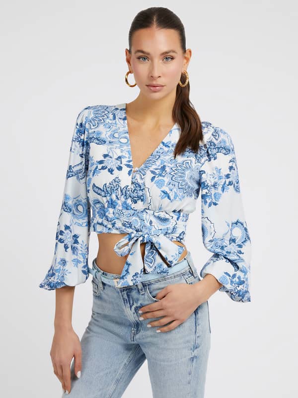 Guess Bow At  Waist Blouse