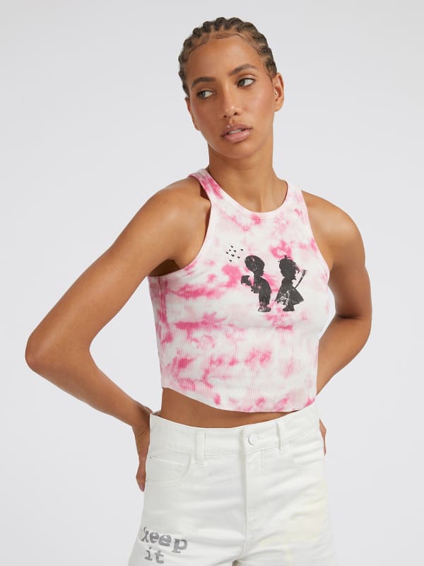 GUESS Camiseta Sin Mangas Tie-Dye