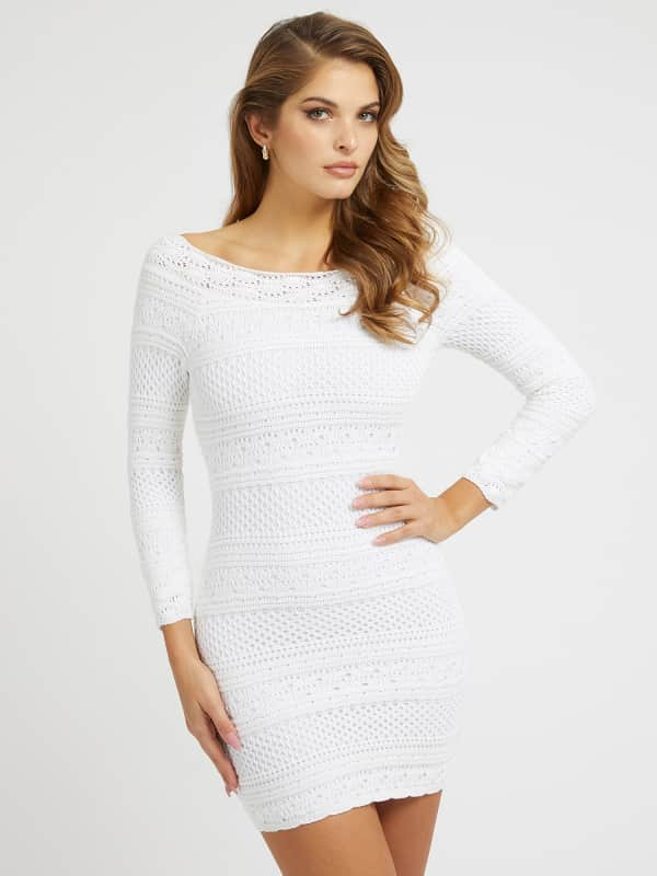 GUESS Vestido De Punto Al Ganchillo