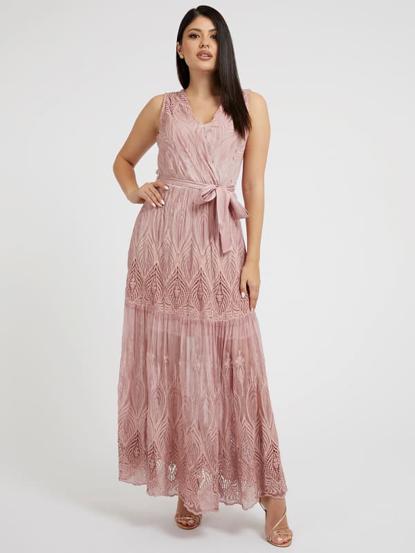 Guess Silk Blend Long Dress