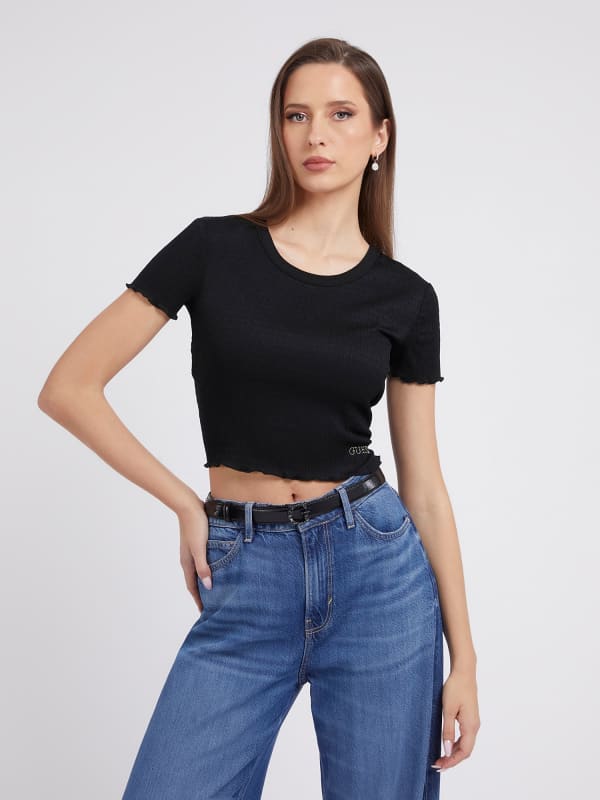 GUESS Shirt Mit Smokstich