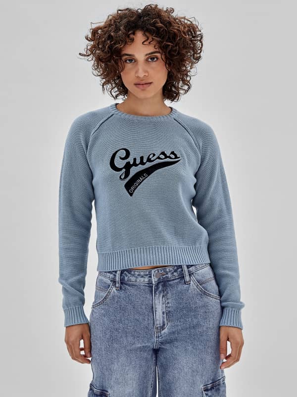 GUESS Pullover Mit Frontlogo