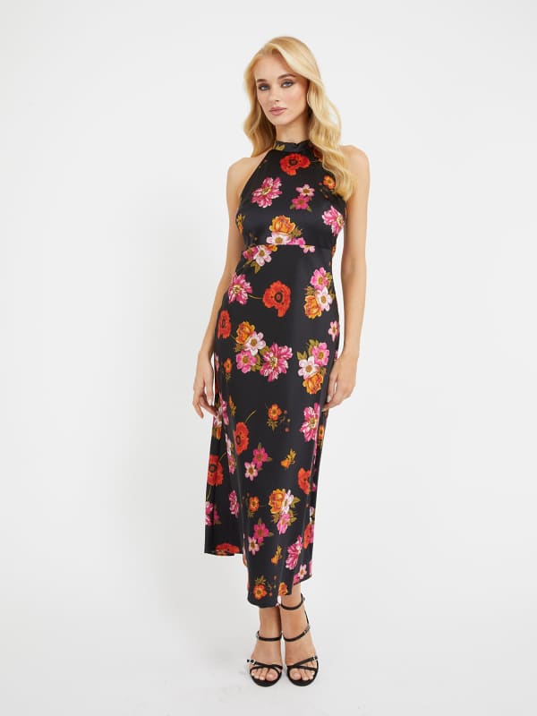 Guess Floral Print Long Dress