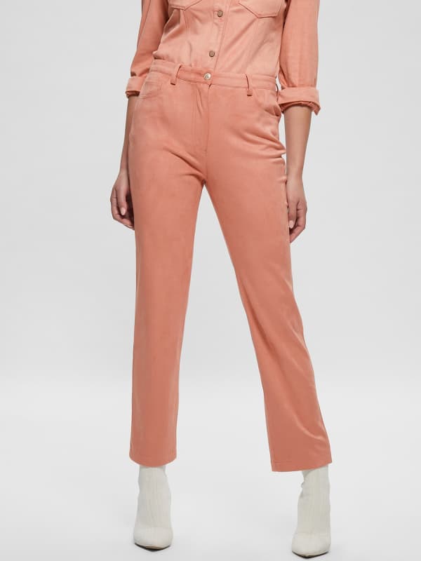 Guess Faux Suede Straight Pant