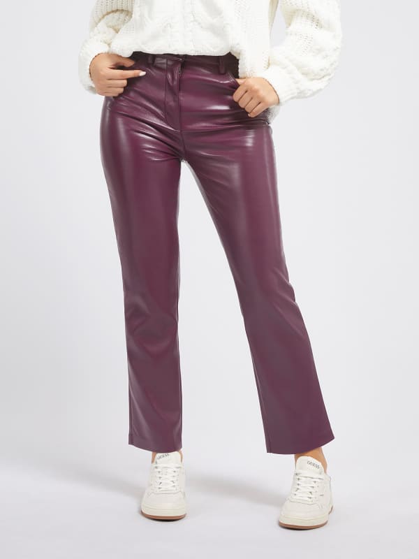 Guess Faux Leather Straight Pant