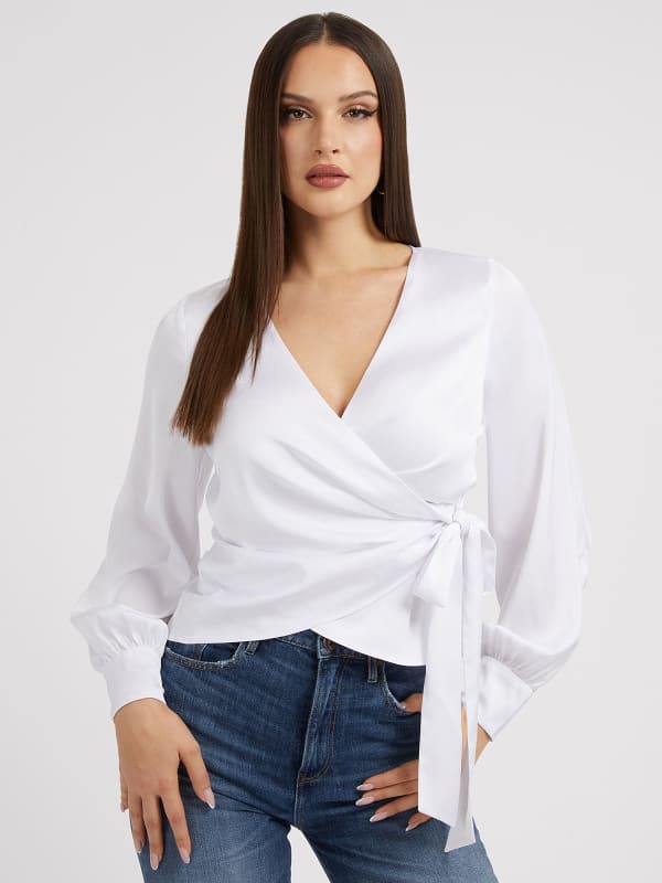 Guess Front Wrap Blouse