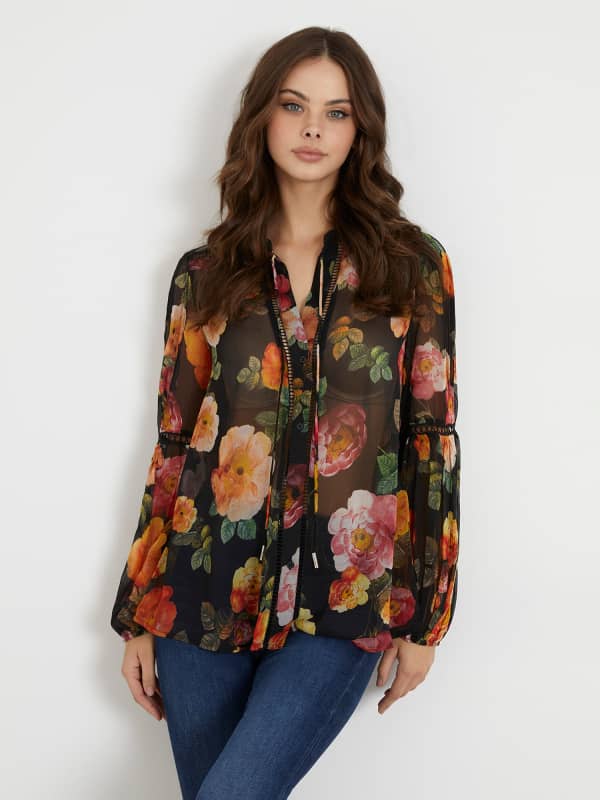 GUESS Bluse Mit Blumenprint