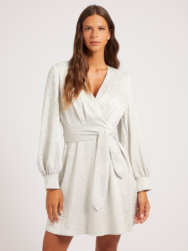 GUESS Robe Jacquard Léopard Satin