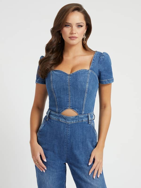 GUESS Bootcut Denim-Jumpsuit