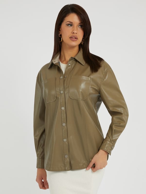 Guess Faux Leather Shirt