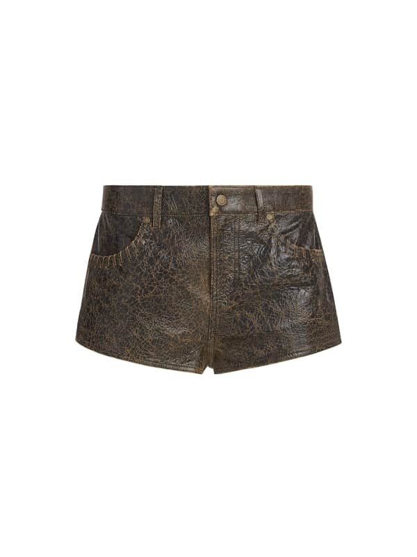 GUESS Shorts In Pelle Craquelé