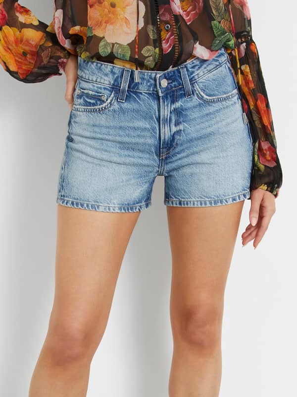 Guess Mid Rise Denim Shorts