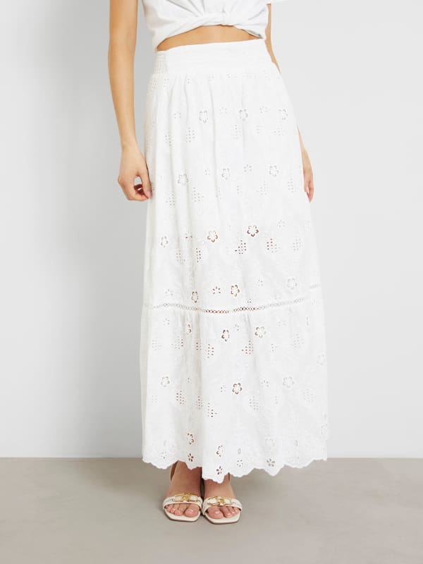 Guess Embroidered Long Skirt