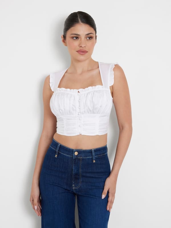 GUESS Bustier-Top Aus Baumwolle