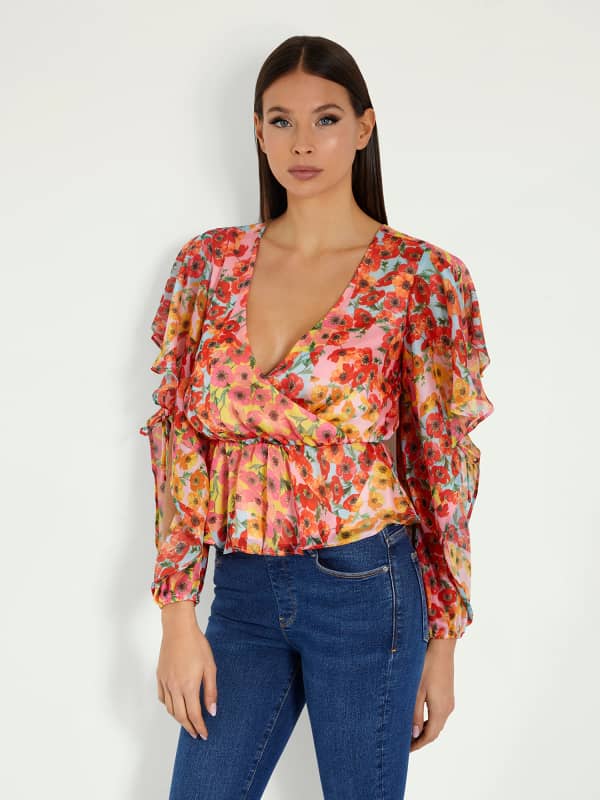 Guess All Over Print Blouse