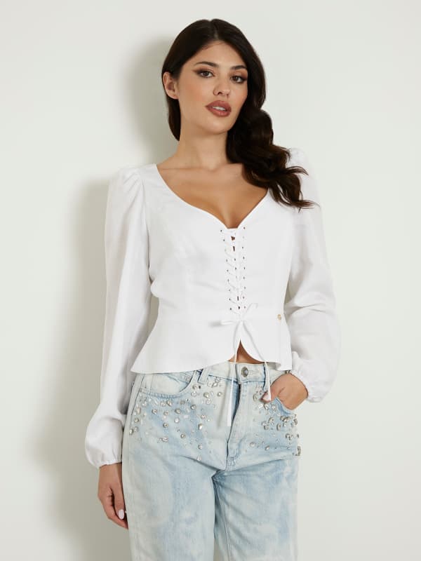 GUESS Blouse Van Gemengd Linnen