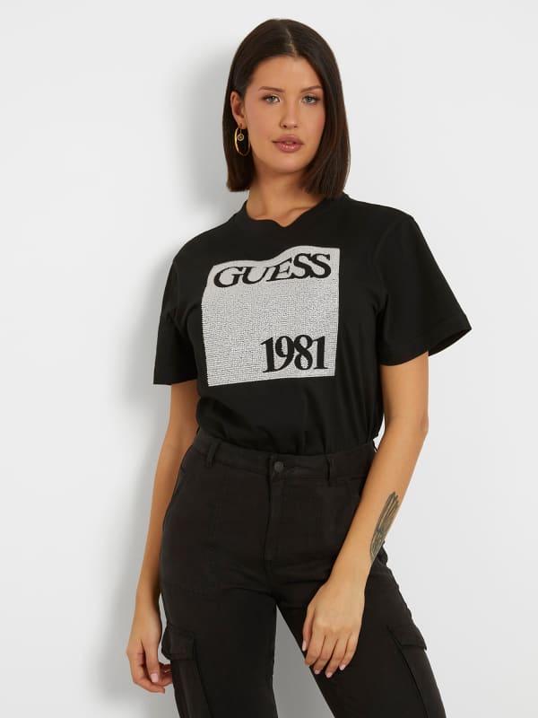 GUESS T-Shirt Met Logo Op De Voorkant