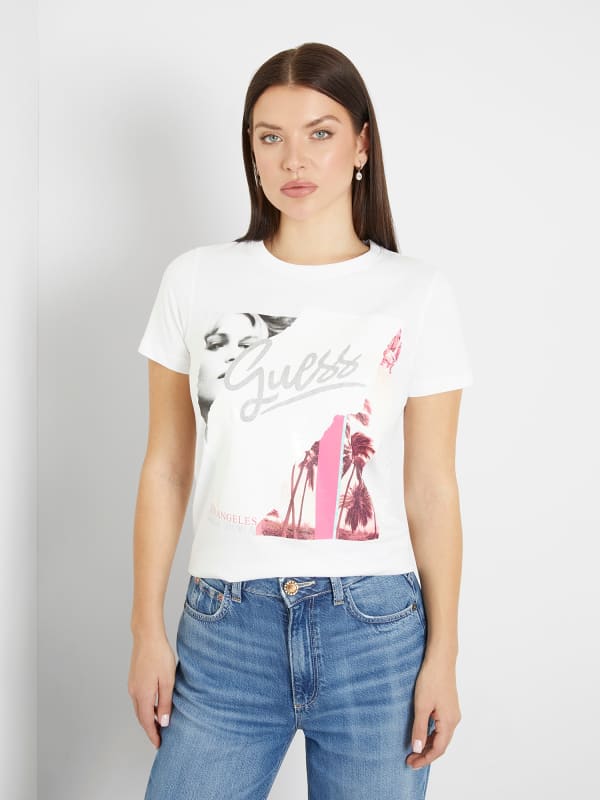 GUESS T-Shirt Imprimé Frontal