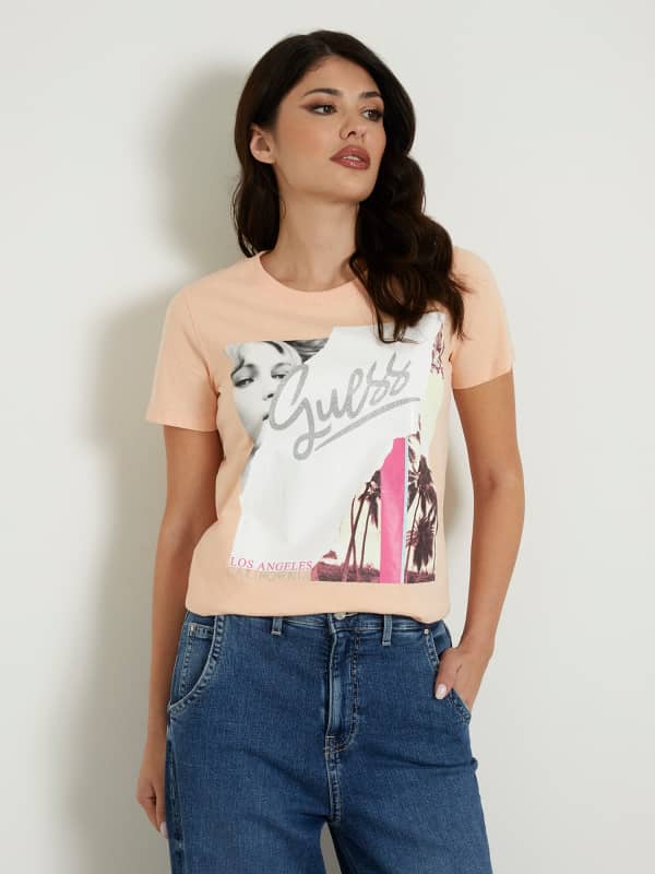 GUESS T-Shirt Stampa Frontale