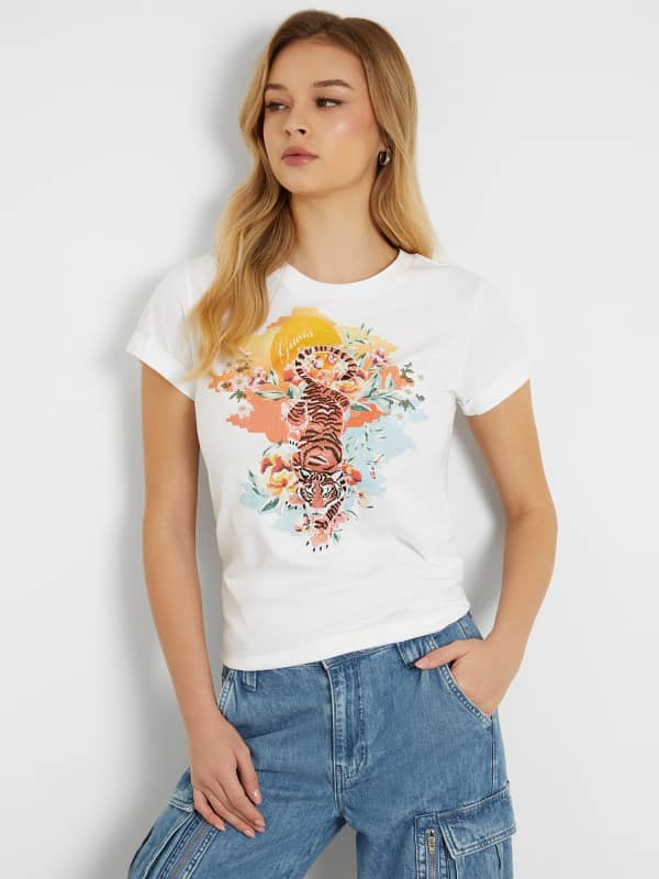 Guess Front Print T-Shirt