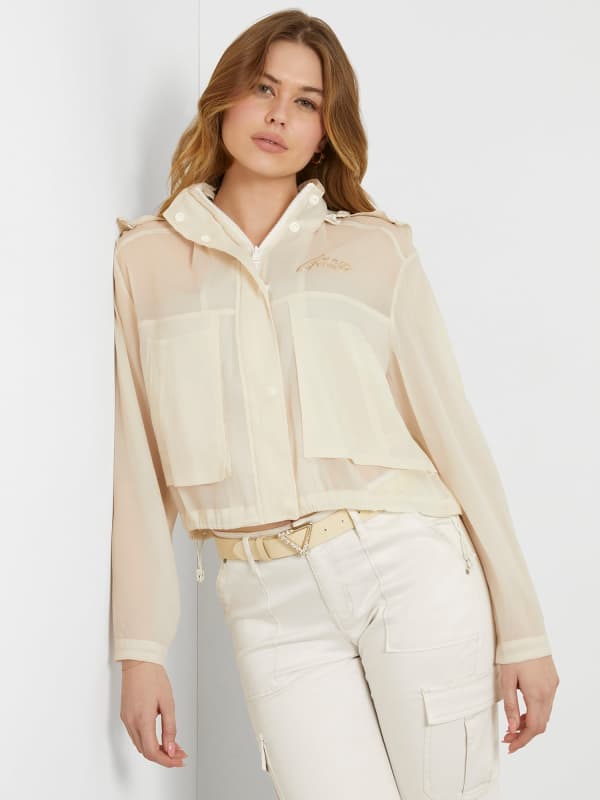 GUESS Organdy-Jacke Mit Crinkle-Optik