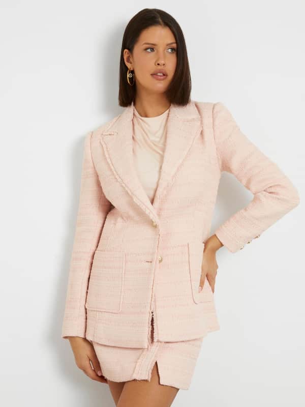 GUESS Single-Breasted Blazer Tweed