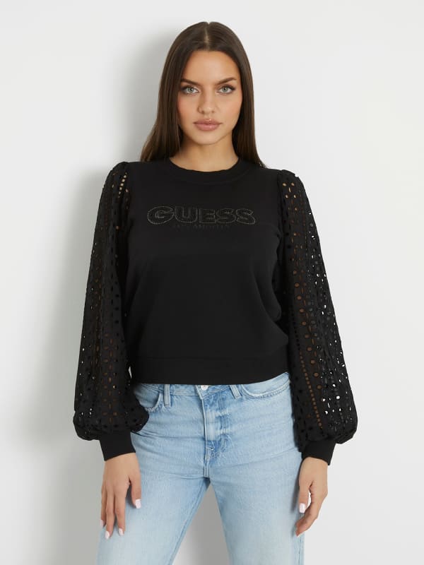 GUESS Sweatshirt Mit Lochstickerei